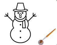 rajzols - Happy snowman coloring